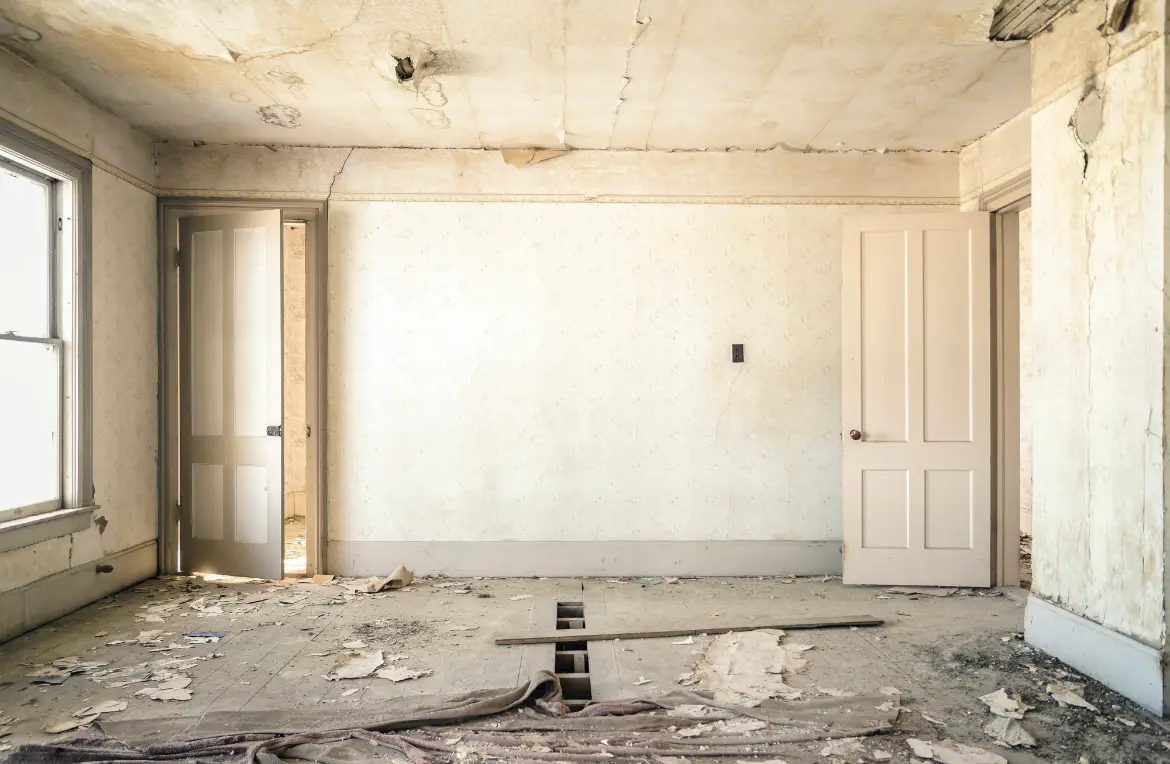 Waste disposal crew managing a cleanout project in River Ridge